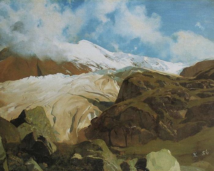 Rudolf Koller Gletscher am Sustenpass Norge oil painting art